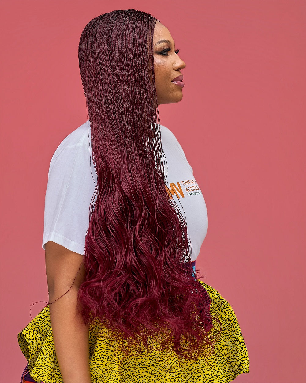 Esther Burgundy Microtwist