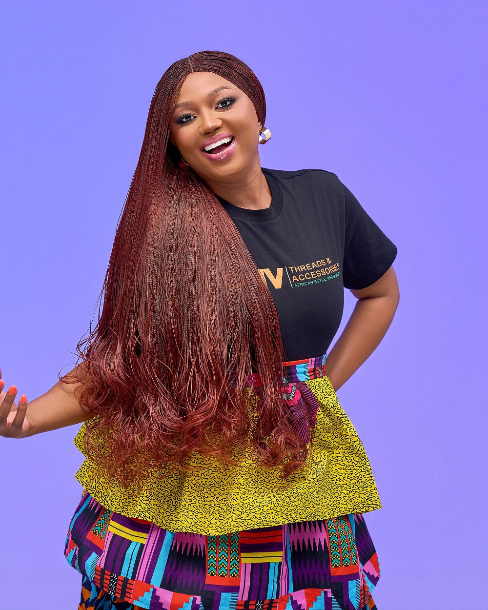 Queen Nandi Red Gold Microtwist