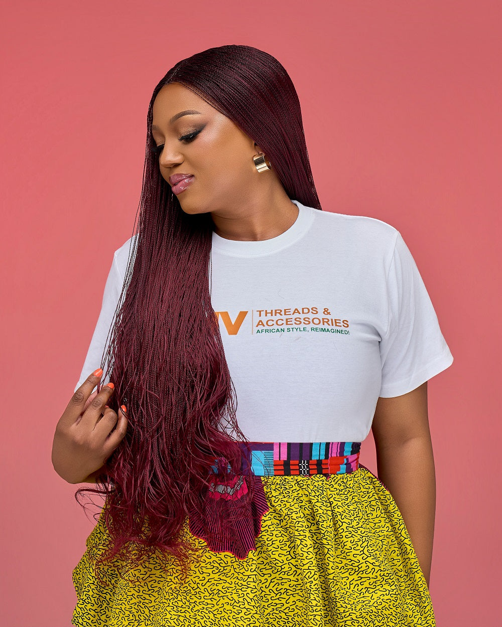 Esther Burgundy Microtwist