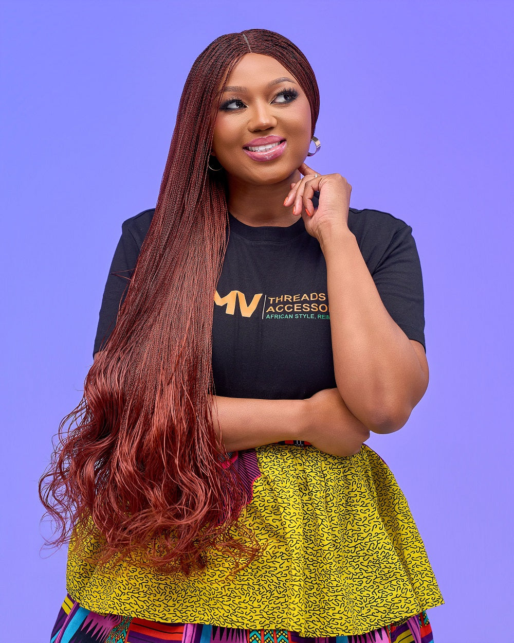 Queen Nandi Red Gold Microtwist