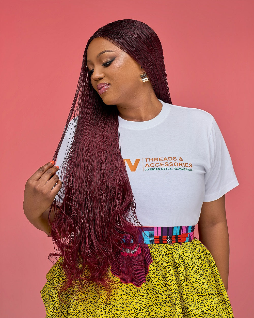 Esther Burgundy Microtwist